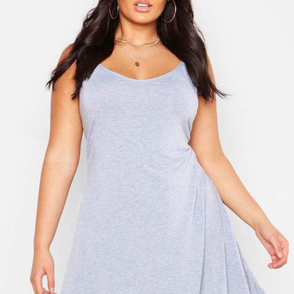 Boohoo Plus Dresses & Skirts - BooHoo Grey Cami Dress